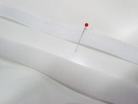20mm Sew On Hook & Loop Fastener- White