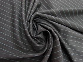 Stripe Wool Suiting- Metropolis Grey #6399