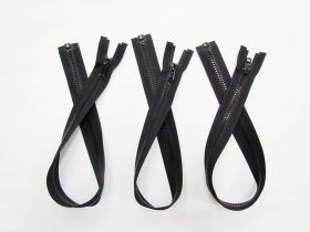 Zipper Bundle- Chunky Open End- 55cm Black- 3 for $5