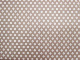 Boho Chic Dotted Tan Floral on Black, Matte Jersey Knit Stretch Fabric, Clothing and Apparel Fabric, By The Yard
