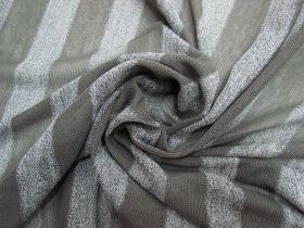 Sheer Stripe Drapey Knit- Element Grey #5830