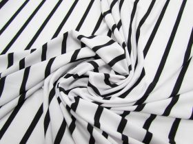 Thin Stripe ITY Jersey- Black / White #2389