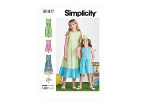 Simplicity Pattern S9617 CHLD/GRL JUMPSUIT, DRESS- Size HH (3-4-5-6)