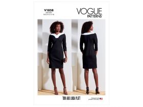 Vogue Pattern V1858 Misses' and Misses' Petite Dress- Size F5 (16-18-20-22-24)