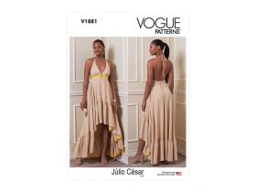 Vogue Pattern V1881 MISSES' DRESS- Size Y(XSM-SML-MED)