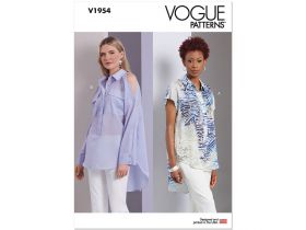 Vogue Patterns V9282 Misses' High-Waisted Pants with Button Detail