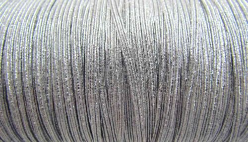 3mm Silver Metallic Elastic