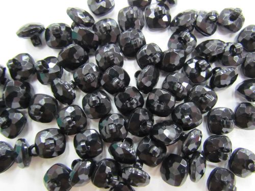 Crystal Look Fashion Button- Black