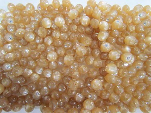 8mm Button- FB219- Beige Diamante