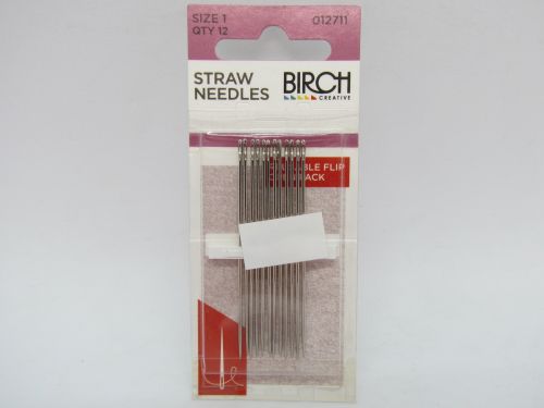 Straw Needles- Size 1- Pack of 12