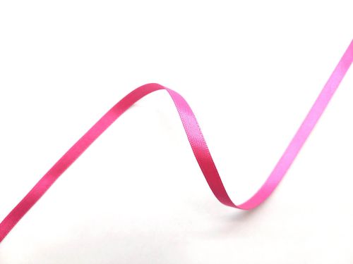 Double Sided Satin Ribbon- 7mm- 402 FUCSHIA