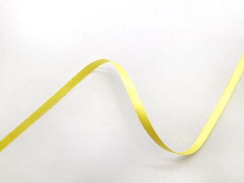 Double Sided Satin Ribbon- 7mm- 5 LEMON