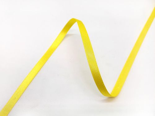 Double Sided Satin Ribbon- 7mm- 63/679 YELLOW