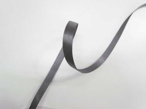 Double Sided Satin Ribbon- 7mm- 669 SMOKE GREY