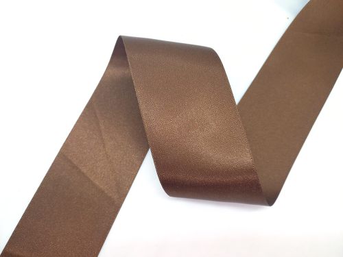 Double Sided Satin Ribbon- 50mm- 25 BROWN