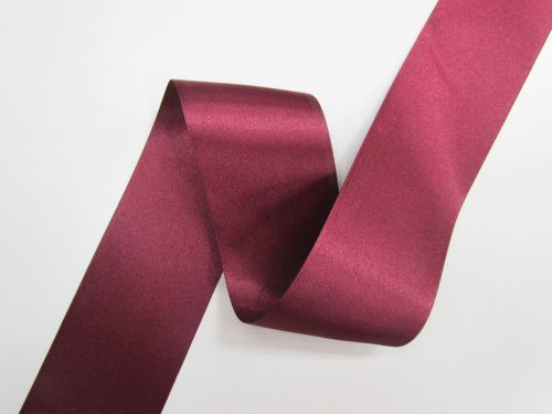 Double Sided Satin Ribbon- 50mm- 405 BURGUNDY