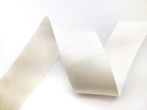 Double Sided Satin Ribbon- 50mm- 419 BRIDAL WHITE