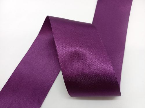 Double Sided Satin Ribbon- 50mm- 49 PLUM