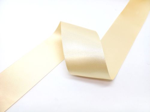 Double Sided Satin Ribbon- 50mm- 50 CREAM