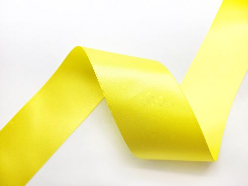 Double Sided Satin Ribbon- 50mm- 5 LEMON