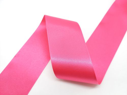 Double Sided Satin Ribbon- 50mm- 72 SHOCKING PINK