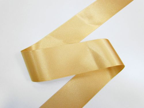 Double Sided Satin Ribbon- 50mm- 82/678 HONEY GOLD