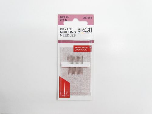 Big Eye Quilting Needles- Size 10- Pack of 12