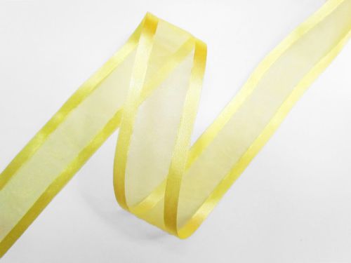 38mm Satin Edge Organza Ribbon- Daffodil