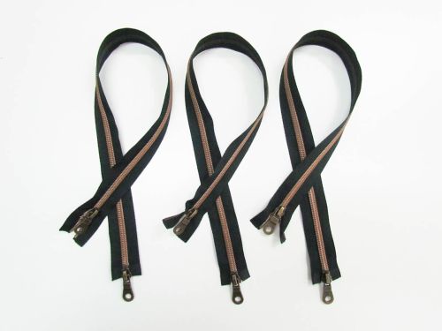50cm Black TRW53- 2 Slider Open End Zip- 3 Pack