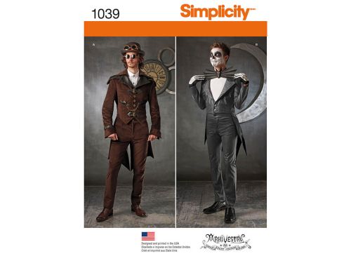 *Seconds* Simplicity Pattern S1039 Men's Cosplay Costumes- Size BB (46-48-50-52)