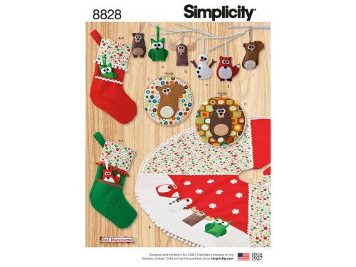 *Seconds* Simplicity Pattern S8828 Holiday Decorating- Size OS (ONE SIZE)