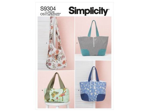 *Seconds* Simplicity Pattern S9304 BAGS- Size OS (ONE SIZE)