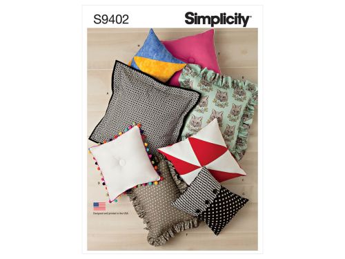 *Seconds* Simplicity Pattern S9402 EASY PILLOWS- Size OS (ONE SIZE)