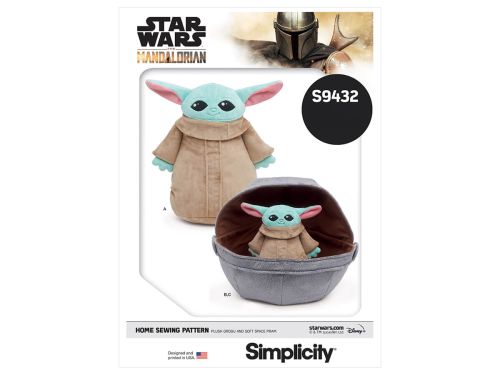 *Seconds* Simplicity Pattern S9432 PLUSH GROGU & SPACE PRAM- Size OS (ONE SIZE)