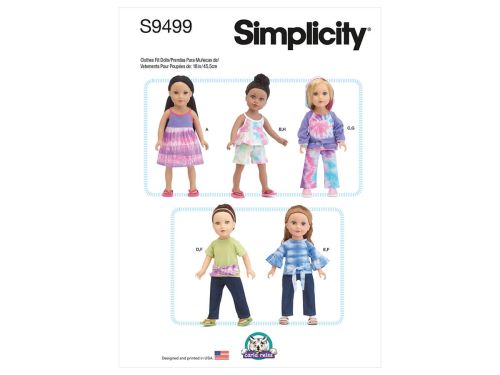 *Seconds* Simplicity Pattern S9499 18" DOLL CLOTHES- Size OS (ONE SIZE)