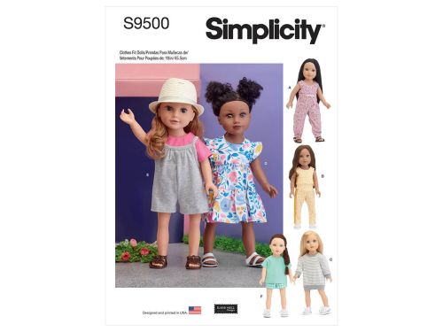 *Seconds* Simplicity Pattern S9500 18" DOLL CLOTHES- Size OS (ONE SIZE)
