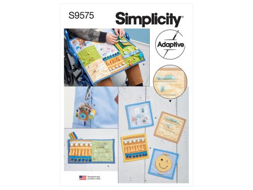 *Seconds* Simplicity Pattern S9575Fidget Pages, Quilt, Zipper Case and Key Fob- Size OS (One Size Only)