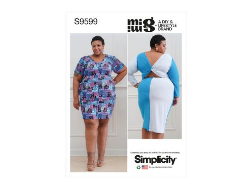 *Seconds* Simplicity Pattern S9599 WOMEN'S KNIT DRESSES- Size G5 (26W-28W-30W-32W-34W)