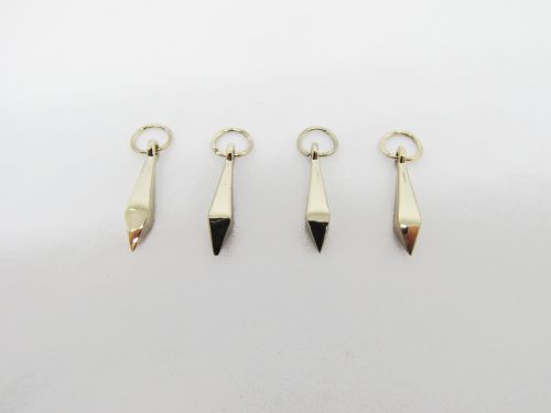 11mm Light Gold Zipper Pull RW562- 4 pk