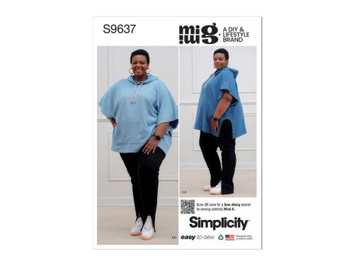 *Seconds* Simplicity Pattern S9637 Women's Hoodies and Leggings by Mimi G- Size W3 (30W-32W-34W-36W-38W)