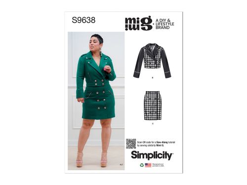*Seconds* Simplicity Pattern S9638 Misses' Jackets and Skirt by Mimi G- Size H5 (6-8-10-12-14)