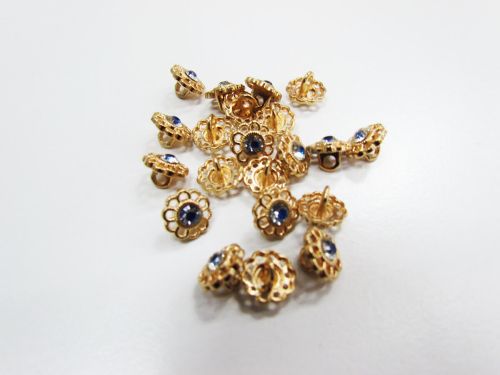 10mm Flower Jewel Button #FB387