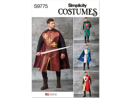 *Seconds* Simplicity Pattern S9775 Unisex Tabards, Capes and Heraldic Shields- Size OS (ONE SIZE)
