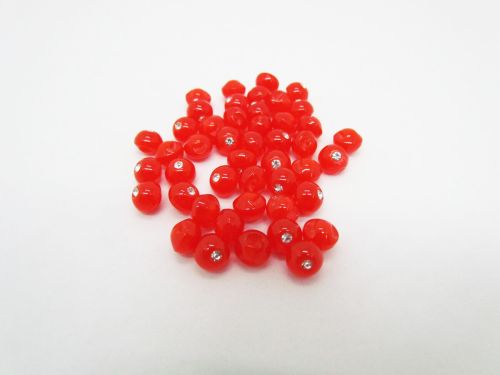 9mm Button- FB529 Red