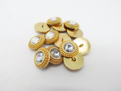 22mm Button- FB581 Gold