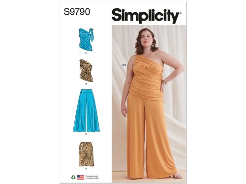 *Seconds* Simplicity Pattern S9790 Women's Knit Tops, Pants And Skirt- Size W2 (20W-22W-24W-26W-28W)