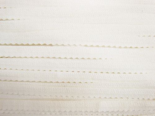8mm Scallop Lingerie Elastic- Ivory #T277