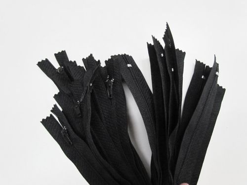 Nylon Dress Zip 10 Pack- 30cm Black