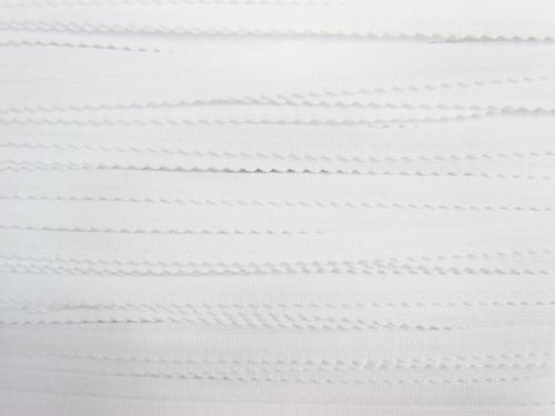 8mm Scallop Lingerie Elastic- White #T292