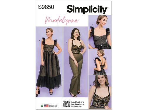*Seconds* Simplicity Pattern S9850 MISSES' AND WOMEN'S DRESS AND JUMPSUIT- Size BB (1X-5X)